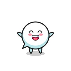 happy baby speech bubble cartoon character