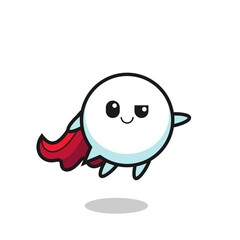 cute speech bubble superhero character is flying