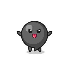 naughty comma symbol character in mocking pose