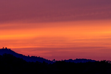 里山　夕焼け　京丹後