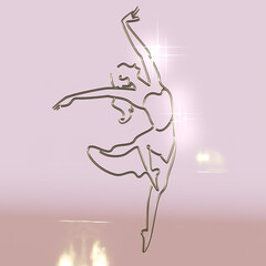 金属彫刻-バレエダンサー