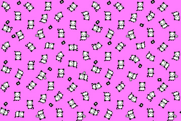 Seamless pattern of a cute cats. Print for packaging, interior, fabric, cover, wallpaper, gifts