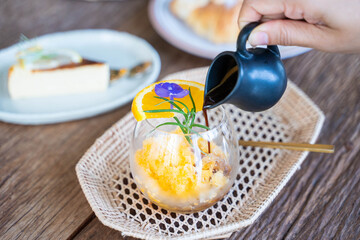 brew coffee with orange juice with espresso