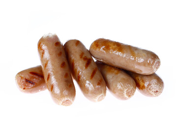 Sausages, isolated on a white background