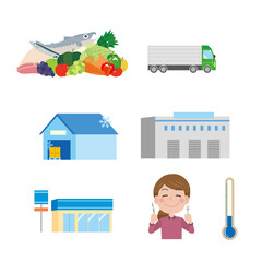 Obraz premium コールドチェーン輸送のイラスト