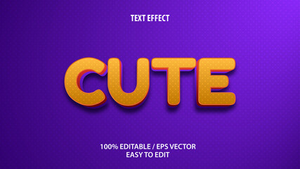 Cute text effect Premium Vector