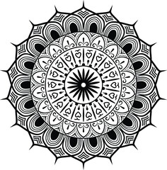Mandala svg design. Coloring page book mandala design.