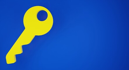 Yellow key, computer security.