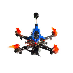 racing FPV quadcopter drone on white background