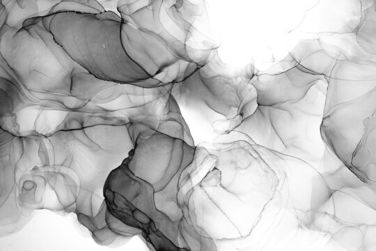 Marble ink abstract art from exquisite original painting for abstract background . Painting was painted on high quality paper texture to create smooth marble background pattern of ombre alcohol ink .
