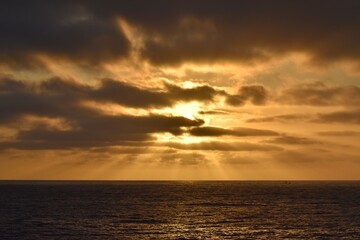 sunset over the sea