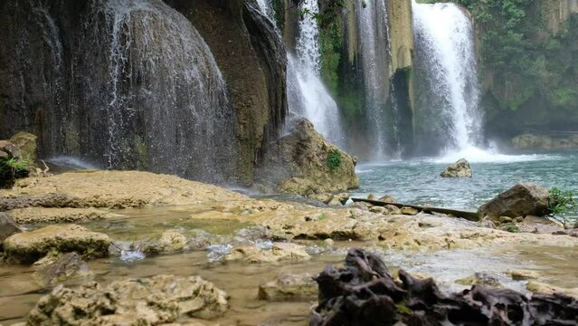 Glue Thor waterfall in rainy season in Kayin state, Myanmar