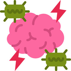 neurological symptoms flat icon