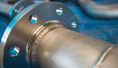 Stainless steel piping flange valve component GTAW TIG welded joint