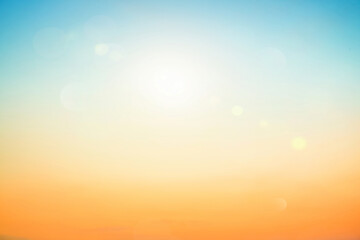 Abstract blurred sunlight beach colorful blurred bokeh background with retro effect autumn sunset...