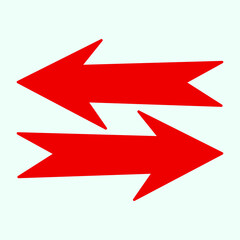 Red arrow icon vector