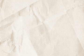 Brown recycled kraft paper crumpled vintage texture background for letter. Abstract parchment old retro page grunge blank.