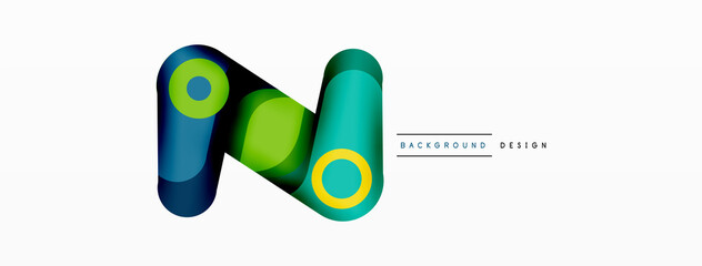 Modern stylish geometric background. Abstract round shapes composition for wallpaper, banner, background or landing