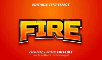 fire editable text style effect. e-sport logotype template 