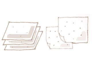 シート状のパルプのイラスト