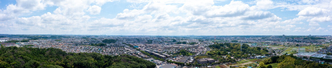 初夏のパノラマ街並み