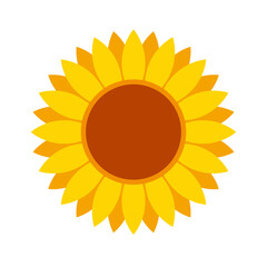 Sunflower logo icon Vector Illustration in flat style