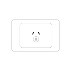 Power plug Socket Outlet type I, Outline style Vector illustration