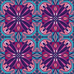 Tile ornament seamless background for your desig Oriental illustration