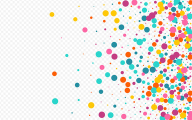 Bright Confetti Flying Vector Transparent