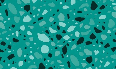 Colorful venetian terrazzo imitation seamless pattern. Realistic marble texture with stone fragments. Modern minimalistic floor tile for interior decoration. Trendy abstract illustration.