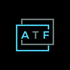 ATF letter logo creative design. ATF unique design.  - obrazy, fototapety, plakaty