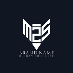 MZS letter logo design on black background.MZS creative monogram pencil initials letter logo concept.
MZS Unique modern flat abstract vector logo design. 
