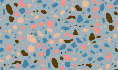Terrazzo seamless pattern. Texture of natural stone, quarts, granite , cement, in classic Italian style.