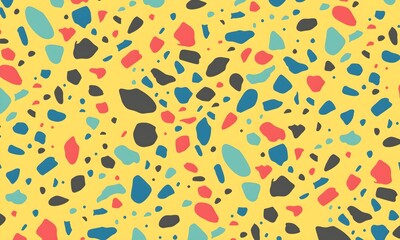 Terrazzo seamless pattern. Texture of natural stone, quarts, granite , cement, in classic Italian style.