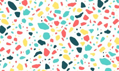 Terrazzo seamless pattern. Texture of natural stone, quarts, granite , cement, in classic Italian style.