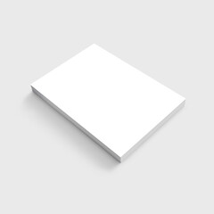 US letter Size Mockup Presentation. 3d Rendering of US paper. Realistic Blank US Letter for Mockup