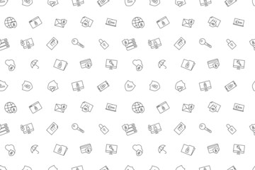 Vector data security pattern. Data security seamless background