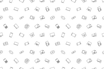 Vector device pattern. Device seamless background