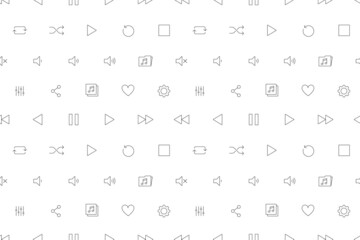 Vector music player pattern. music player seamless background