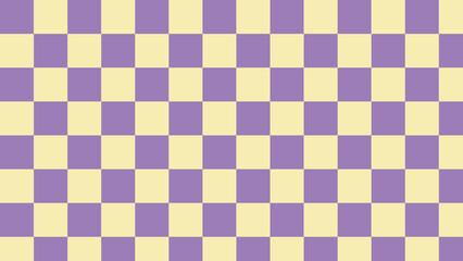 aesthetic yellow and purple checkerboard, checkered, gingham, plaid, tartan pattern background illustration, perfect for wallpaper, backdrop, postcard, background for your design