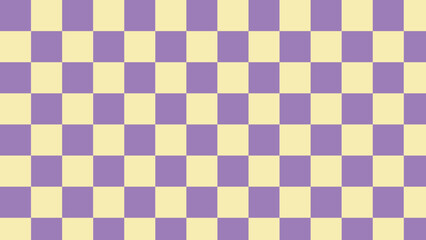 aesthetic yellow and purple checkerboard, checkered, gingham, plaid, tartan pattern background illustration, perfect for wallpaper, backdrop, postcard, background for your design