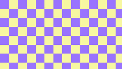 aesthetic yellow and purple checkerboard, checkered, gingham, plaid, tartan pattern background illustration, perfect for wallpaper, backdrop, postcard, background for your design