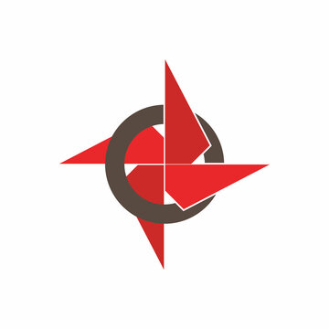Compass concept logo design template