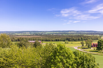 Fototapeta na wymiar Scenic view at a rural landscape in the summer