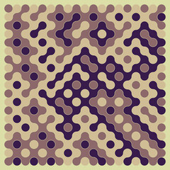 Multicolor truchet tiling connections illustration