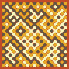 Multicolor truchet tiling connections illustration