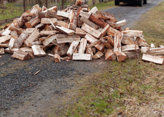 firewood on the street