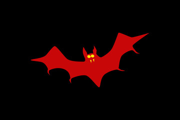 Red Flying Vampire Bat