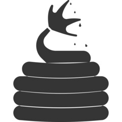 Fire equipment hose. Fire protection. Vector image.