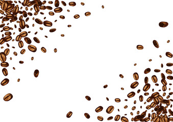 Black Pile Abstract Vector White Background.